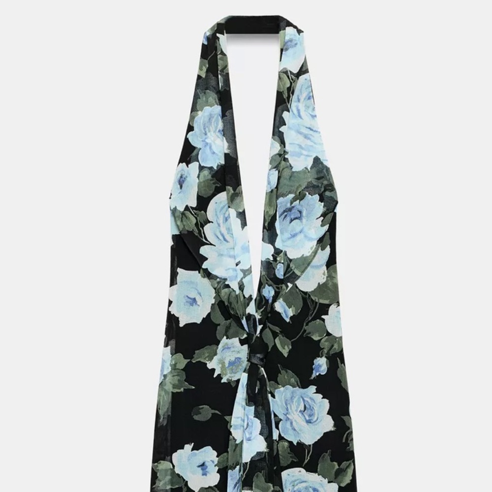 NWT🎉SALE🎉ZARA LONG FLORAL PRINT DRESS - Picture 5 of 8
